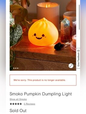Halloween Smoko Pumpkin Light (New)